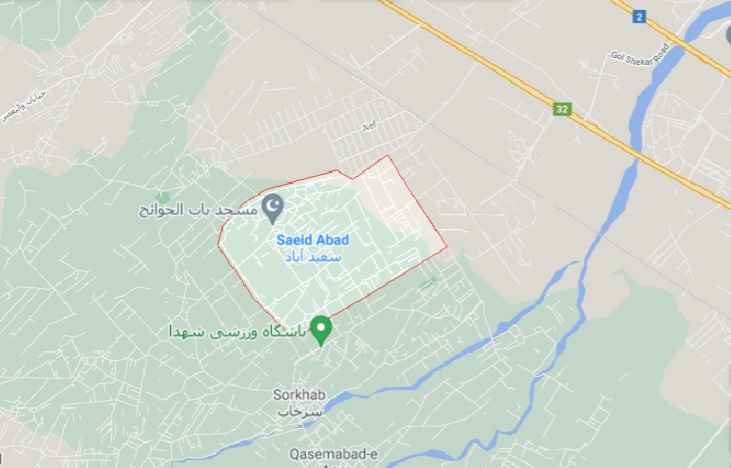 نقشه روستای سعید آباد کرج