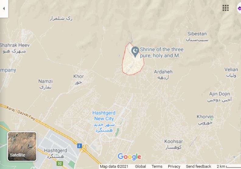 نقشه روستای پشند-فشند